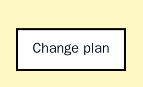 The Change plan button, neobrutal theme