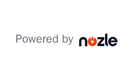 The Powered by Nozle badge, minimal theme