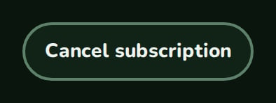 The Cancel subscription button, nozleDark theme