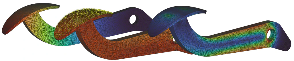 Example simulation results on a brake pedal.