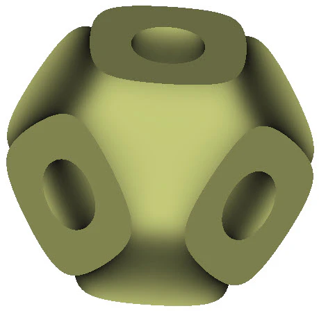 An implicit view of a schwarz unit cell