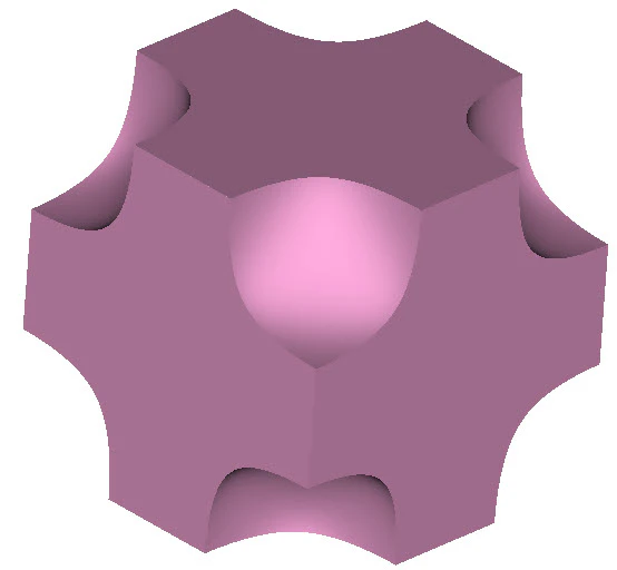 An implicit view of a neovius unit cell