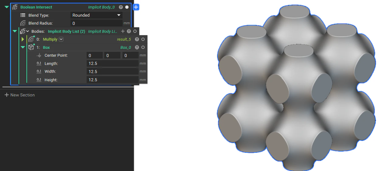 The implicit body TPMS generated from the TPMS field