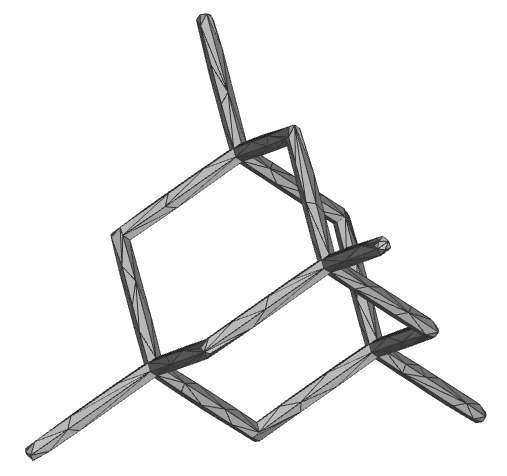 An example of lattice beams with a hexagonal cross section