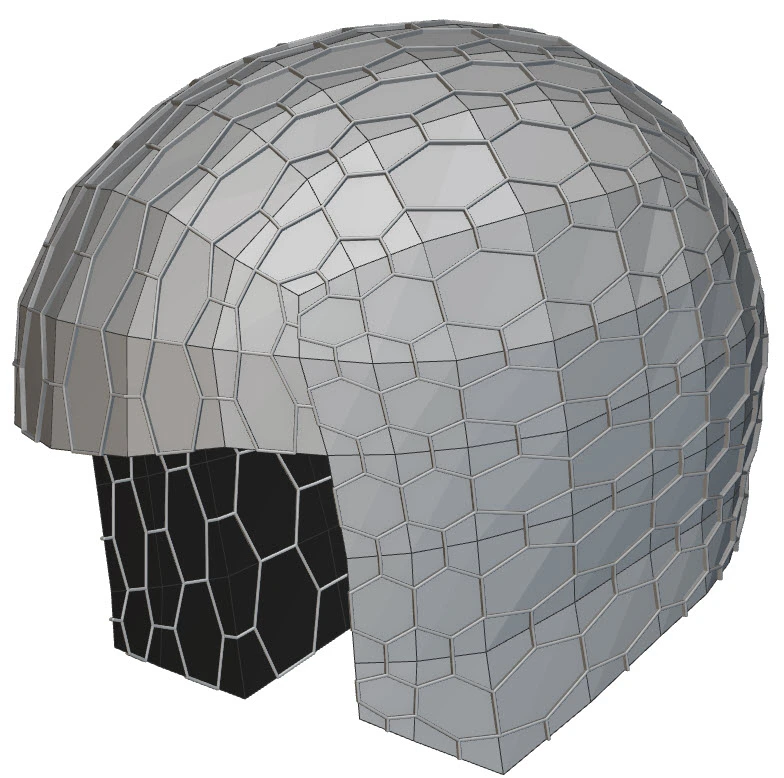 A mesh with extraordinary vertices