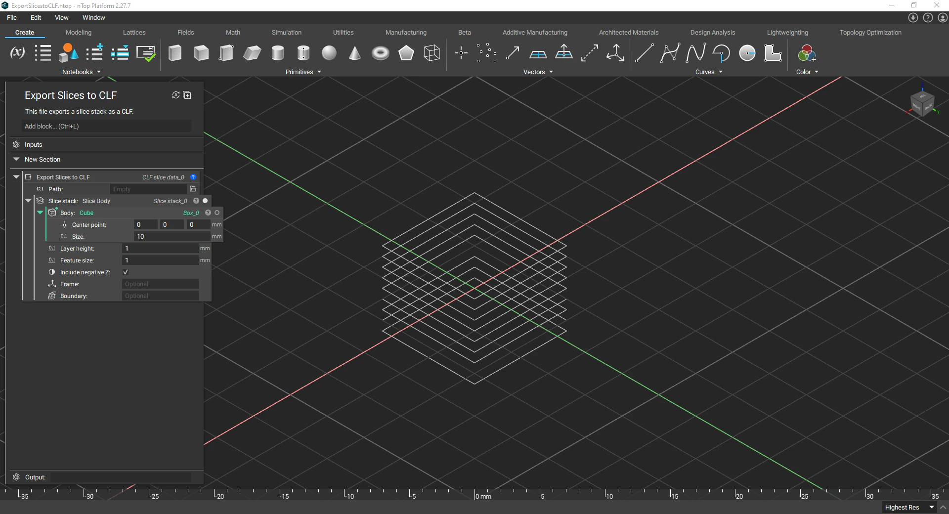 Export Slices to CLF