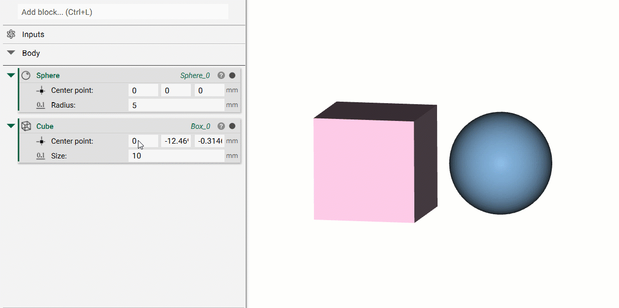 A gif showing how to move to primitives in nTop.