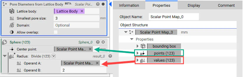 Pore Diameters from Lattice Visualize