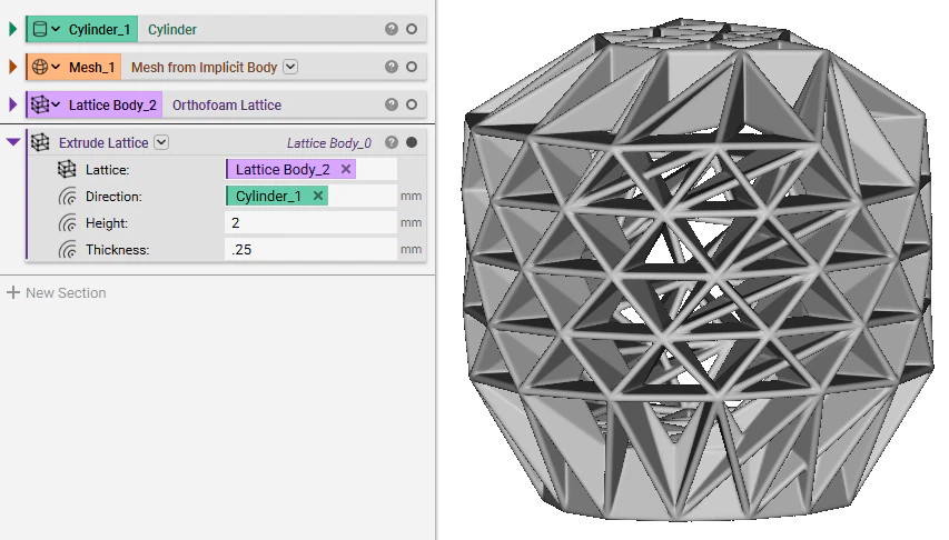 Rib Lattice from Beams