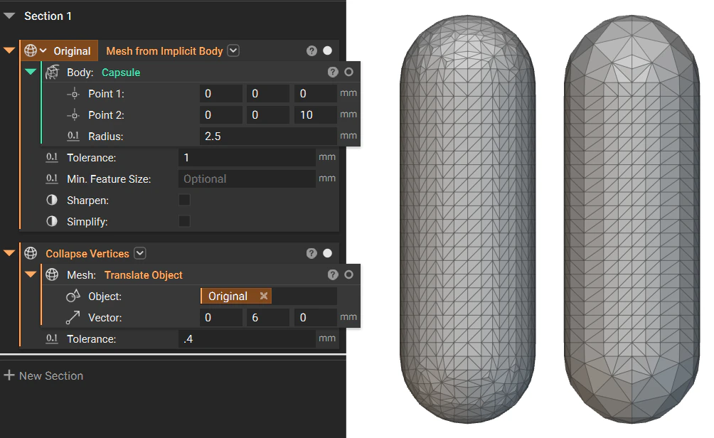 Collapse Mesh Vertices