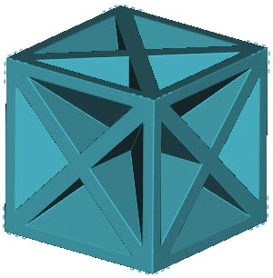 Body Centered Cubic Foam unit cell