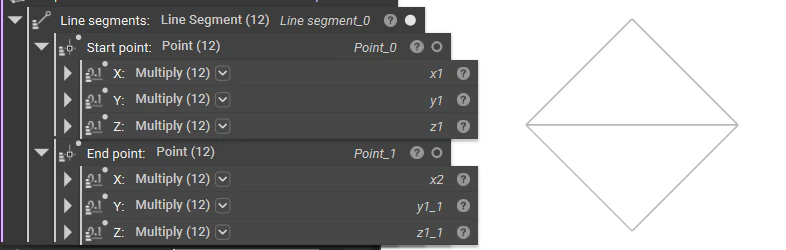 Generating line segments from the imported CSV data