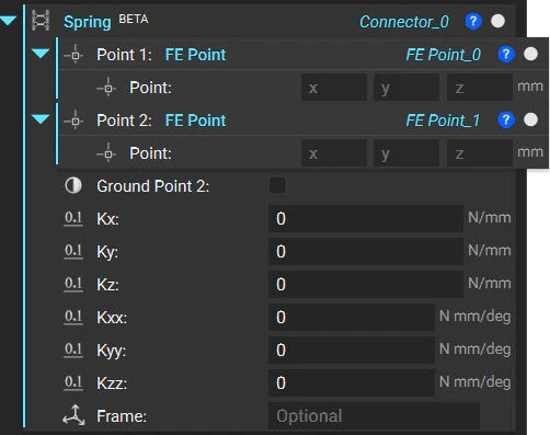 The Spring block with two FE Point blocks
