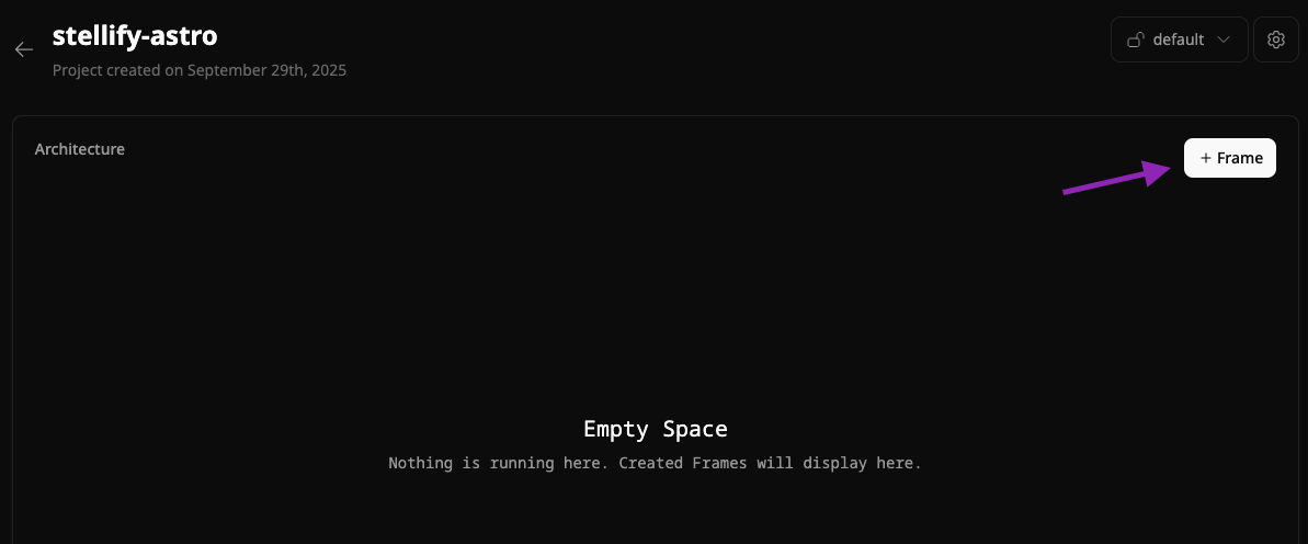 Frame button section of dashboard