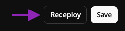 Redeploy button