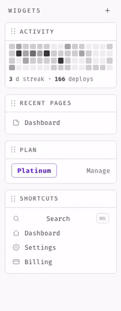 Widget demo