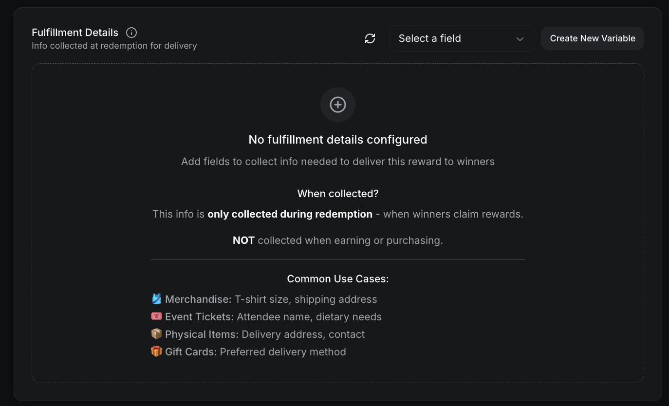 Fulfillment Configuration