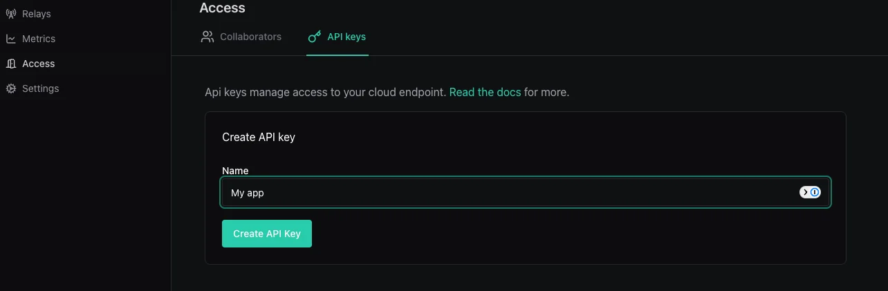 Create API Key