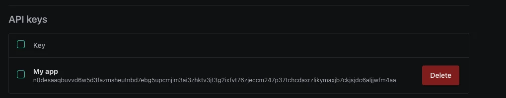 See API Key