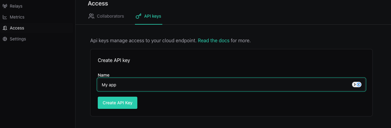 Create API Key