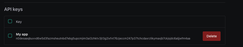 See API Key
