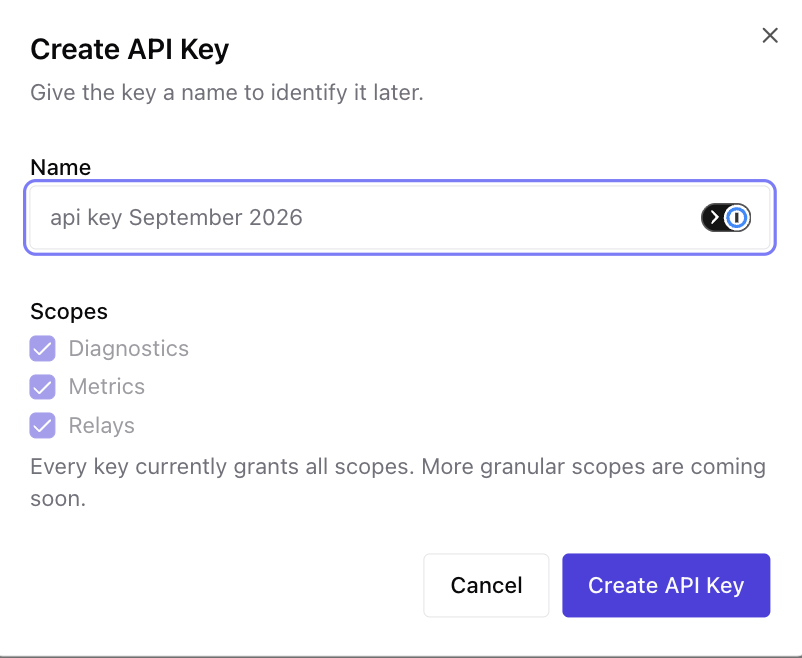 Create API Key
