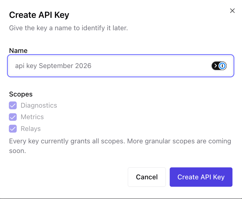 Create API Key