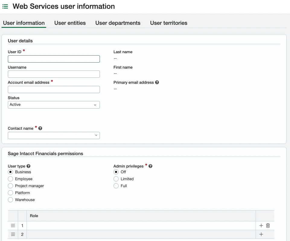Web Services user