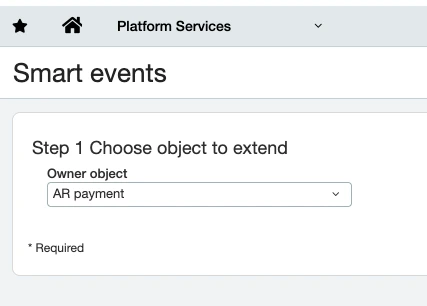 Smart Event step 1