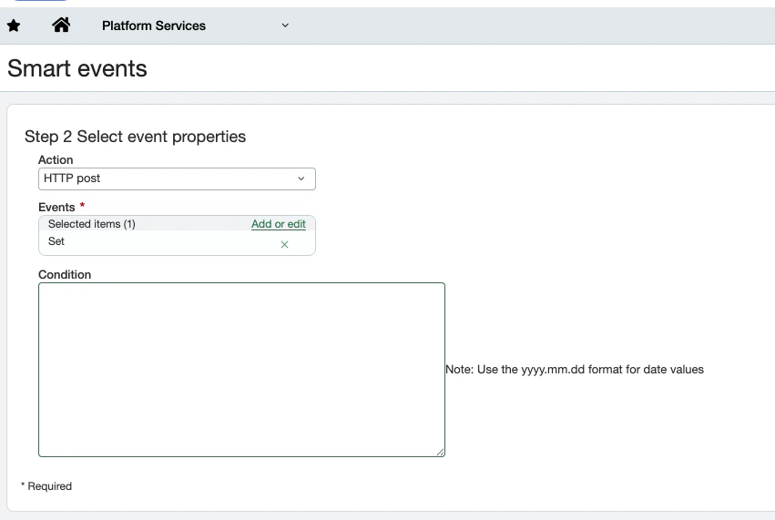 Smart Event step 3