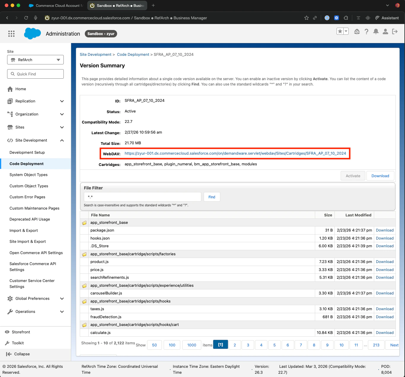 WebDAV details