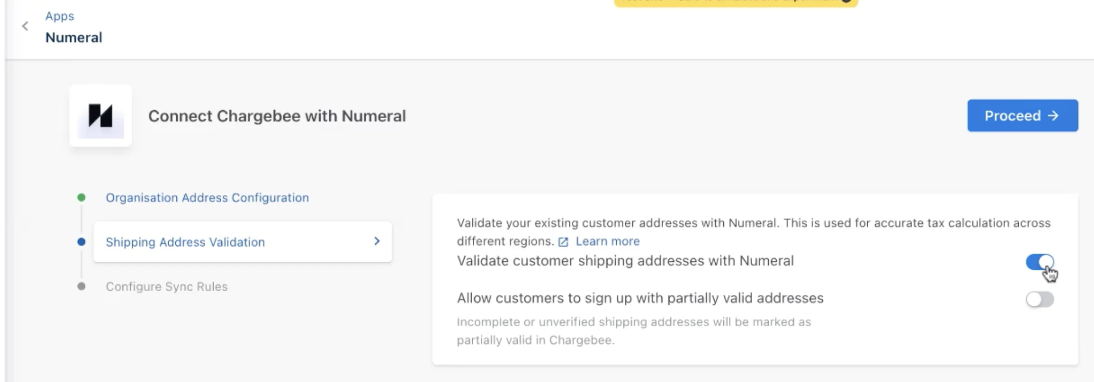 Configure settings