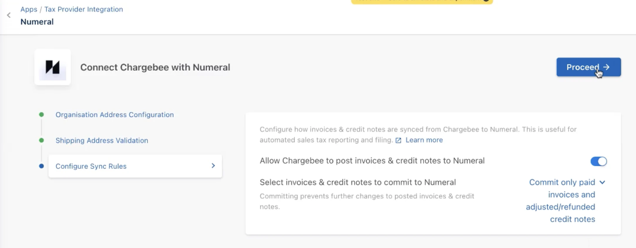 Configure settings