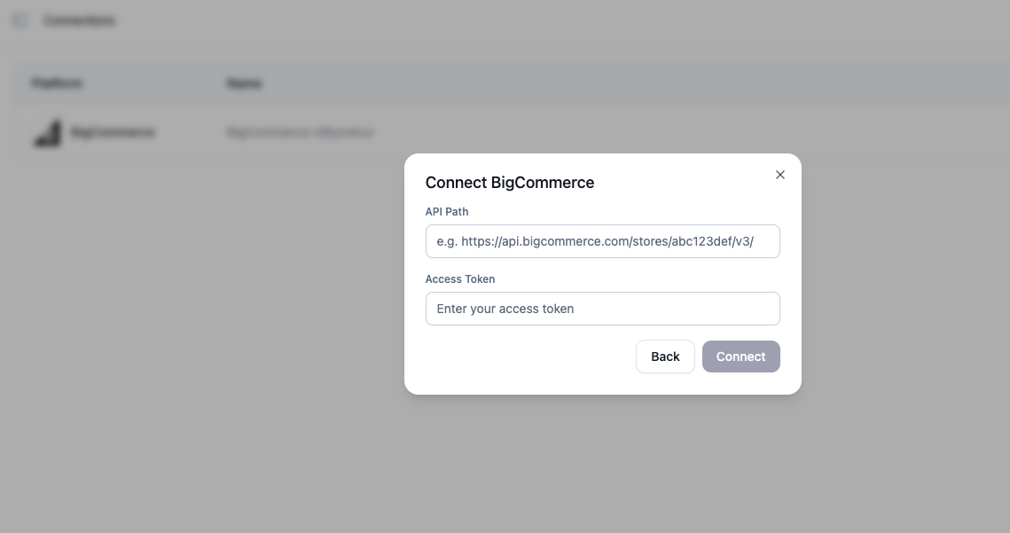 Connect with API credentials