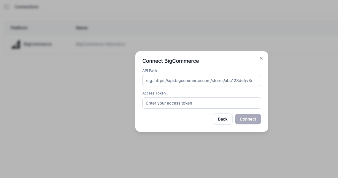 Connect with API credentials