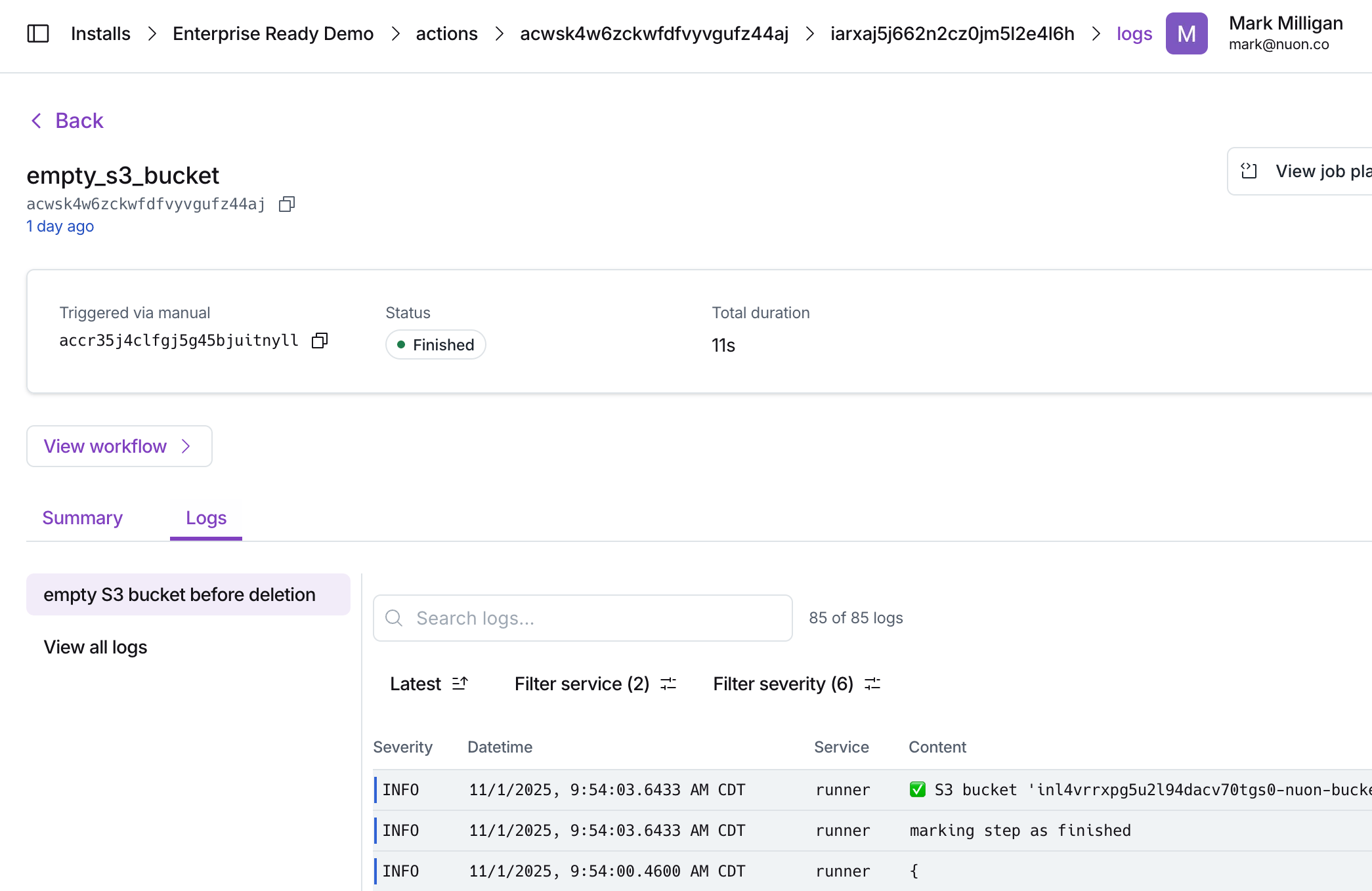 Action remediation