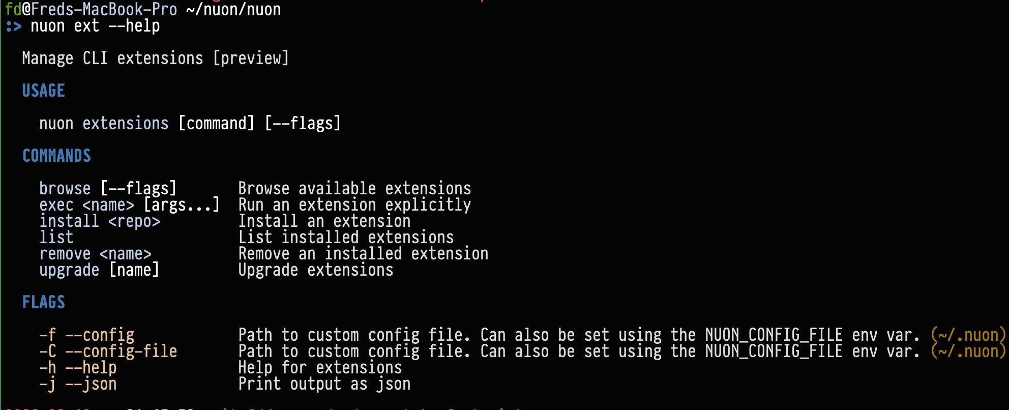 Nuon Extensions