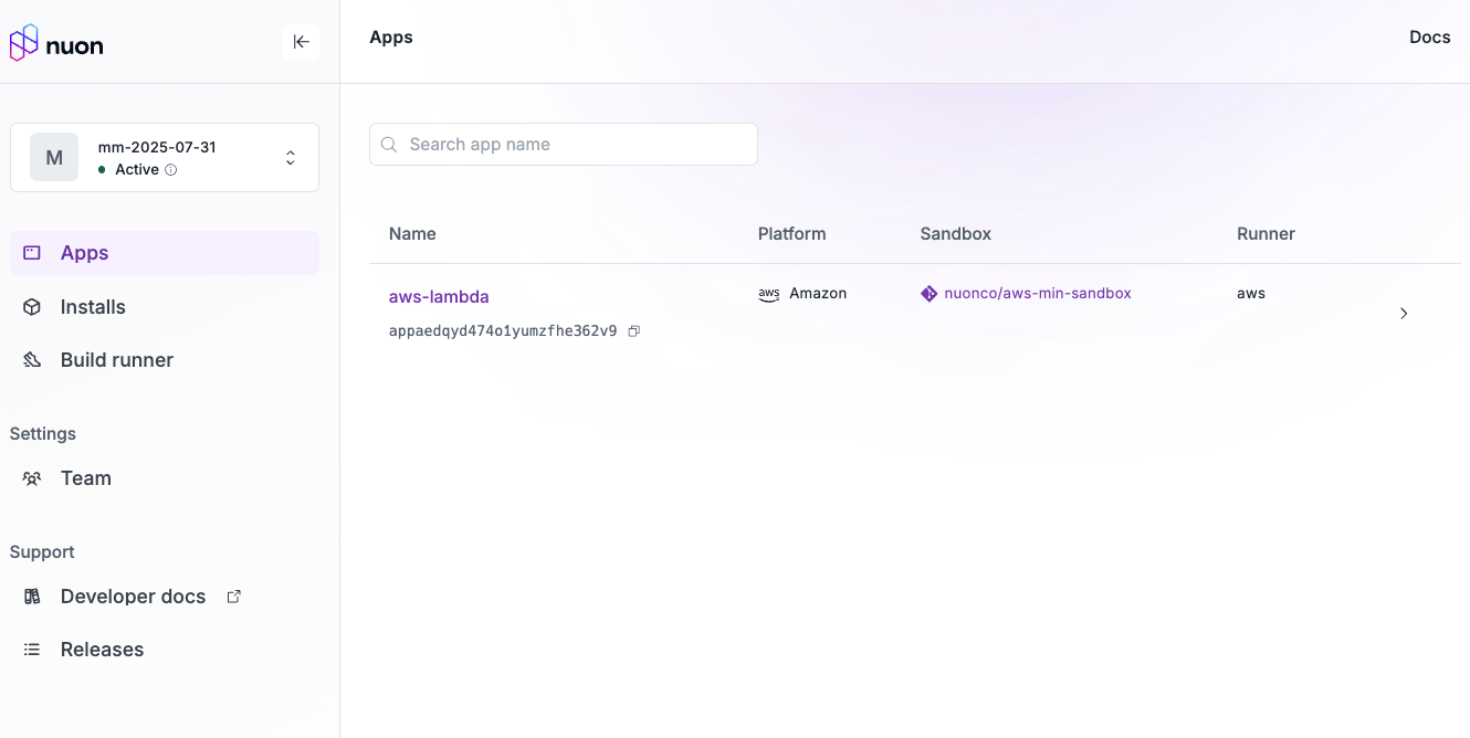 App List