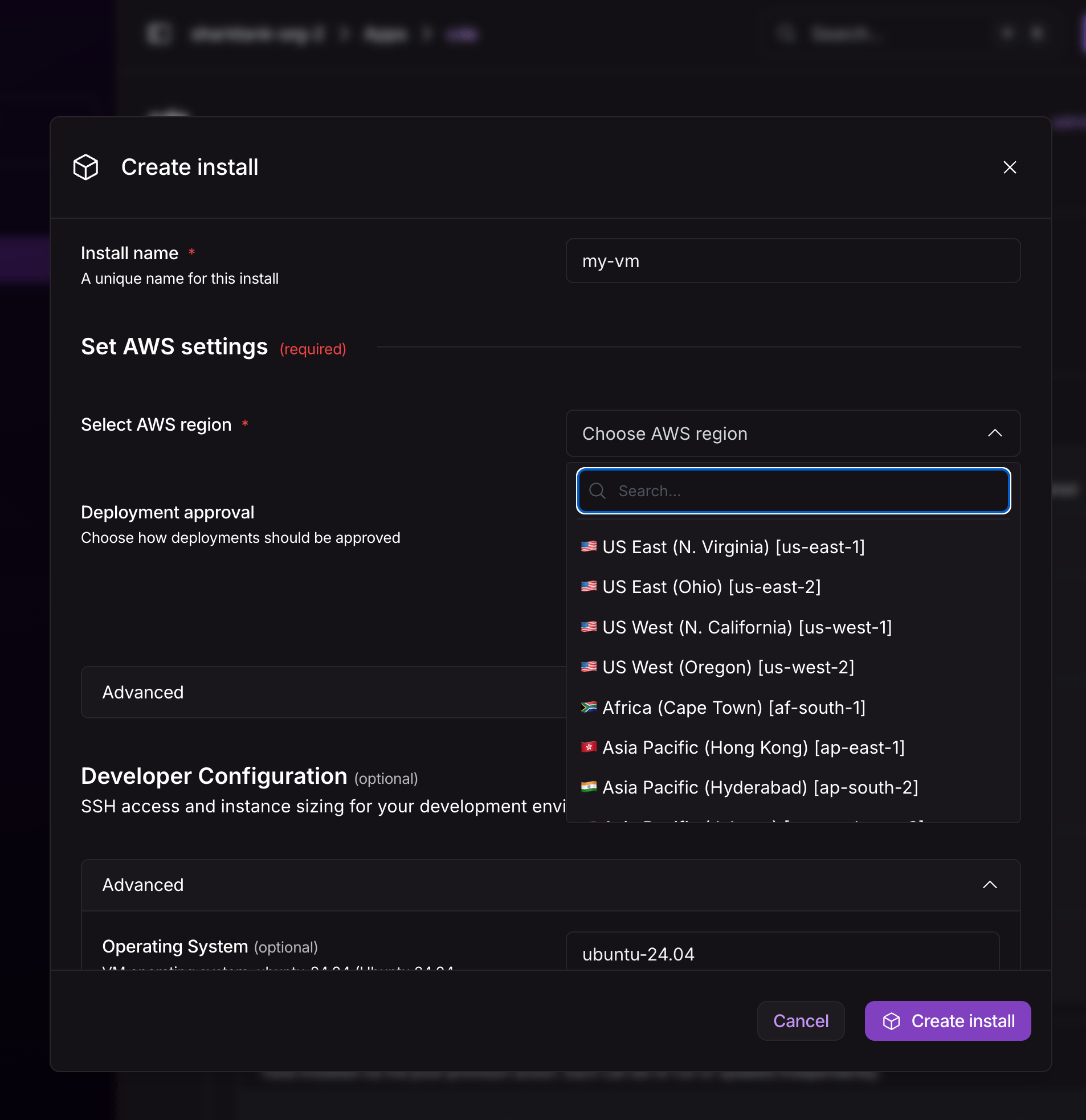 App Inputs