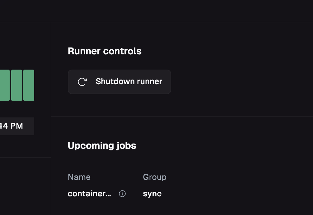 Button to restart a runner from the runners page