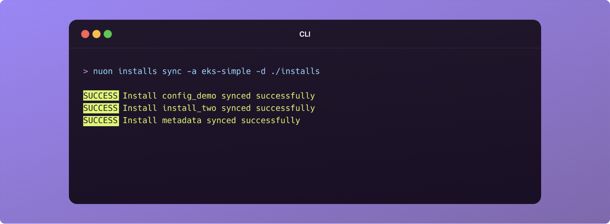 Installs Sync CLI Command