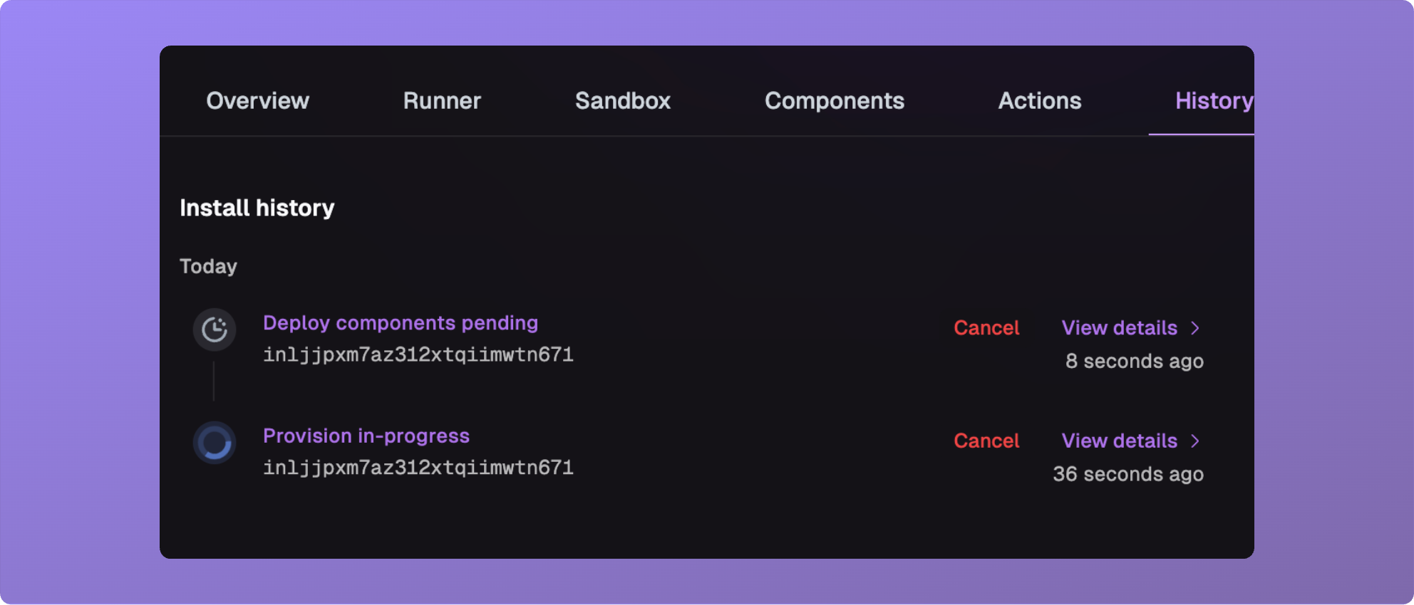 Cancel Workflows From History Page