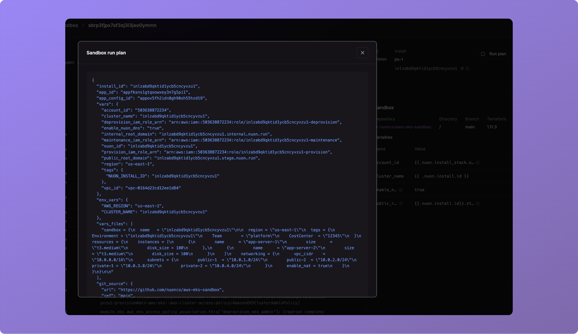 Deploy plan view