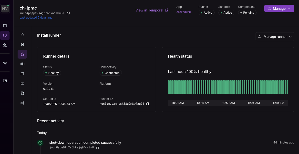 Dashboard - Install Detail