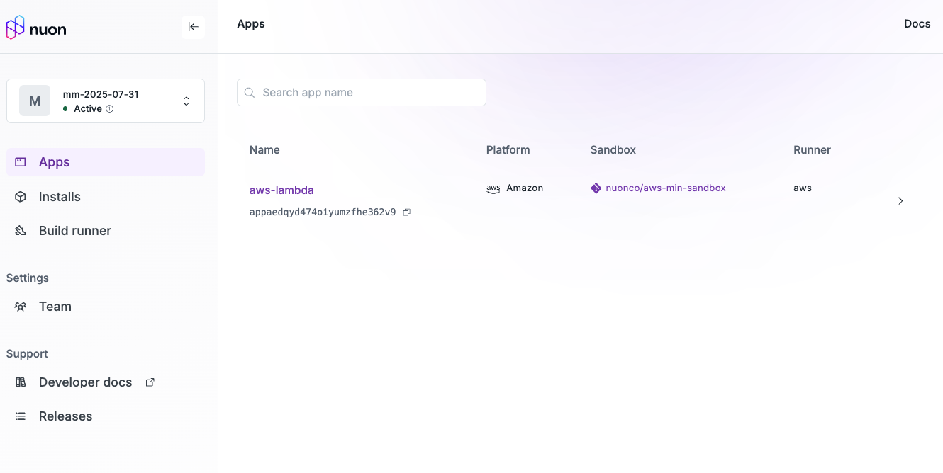 App List