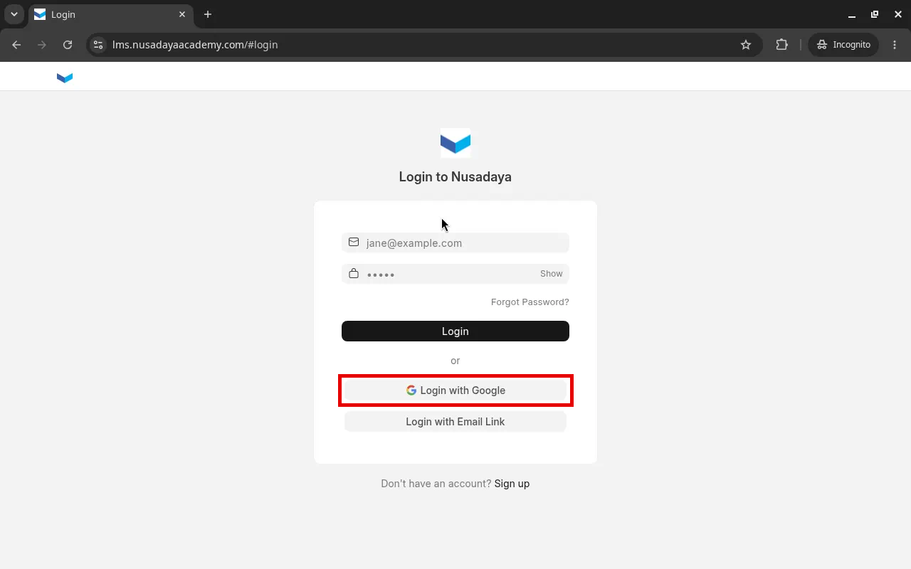 Login Google Highlight