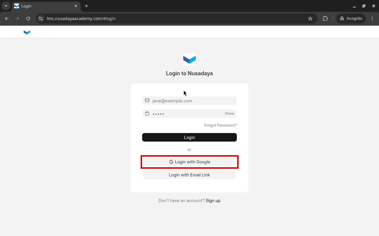 Login Google Highlight
