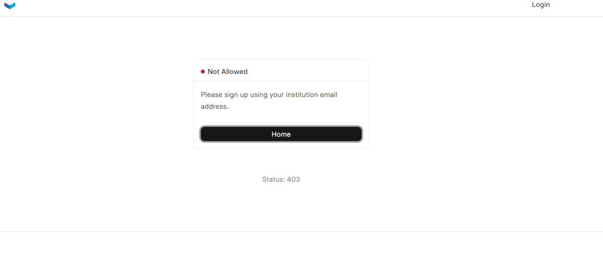 Error Not Allowed