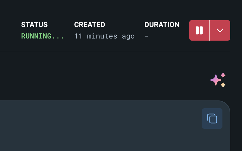 Stop recording button