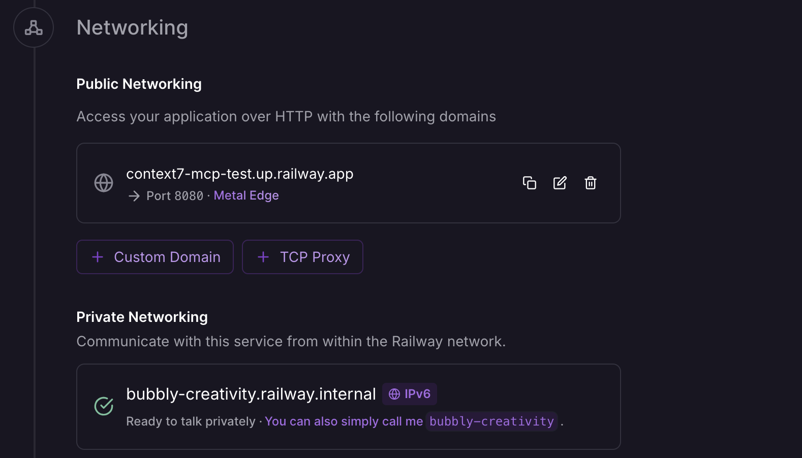 Railway generate domain screenshot